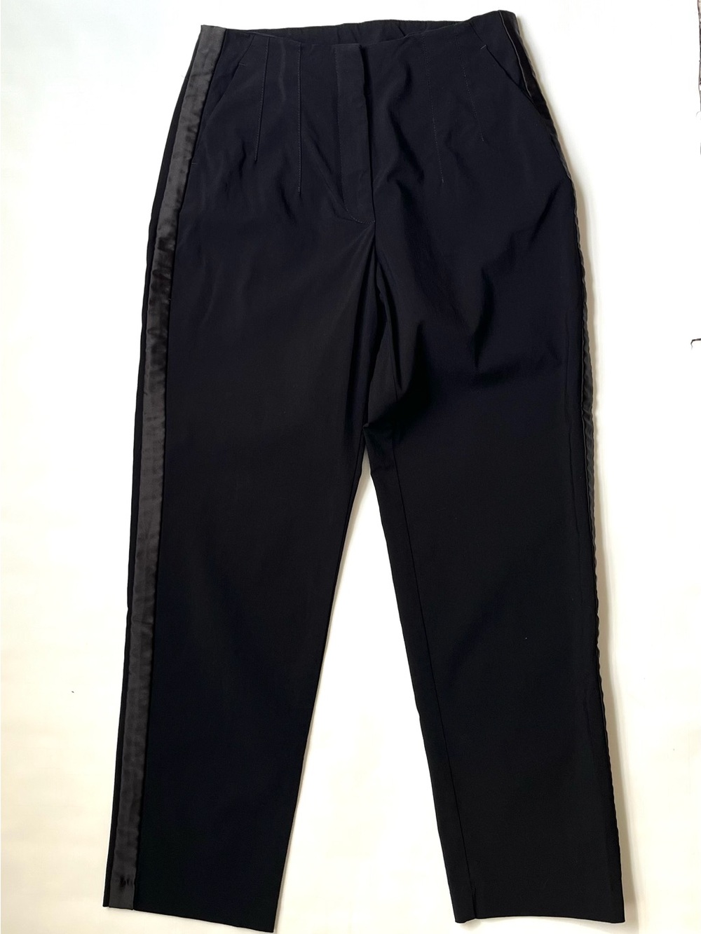 INC International Concepts Black Tuxedo Stripe Dress Pants Trousers Size 4